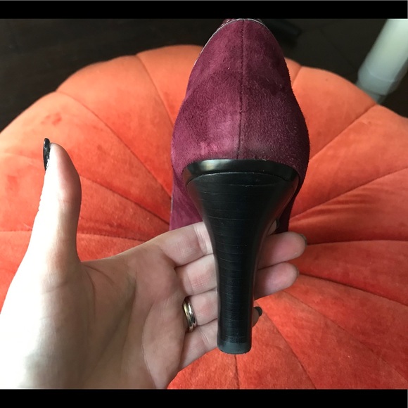 Sofft suede bordeaux Madelia strappy platform heal - Picture 10 of 16